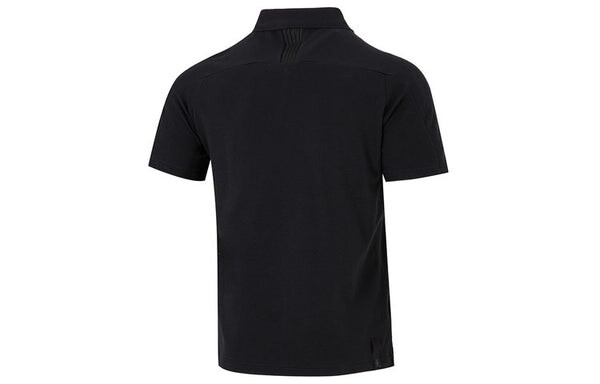 Футболка adidas Wj Solid Color Logo Micro Mark Athleisure Casual Sports Short Sleeve Polo Shirt Black, мультиколор — фото 2