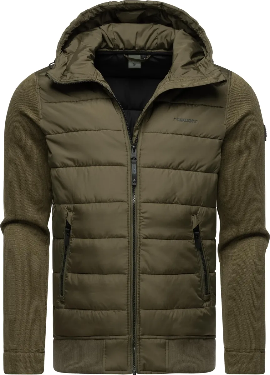 

Стеганая куртка Ragwear "Hallmar Hood", с капюшоном, классная мужская переходная куртка с мягкими рукавами и капюшоном, зеленый