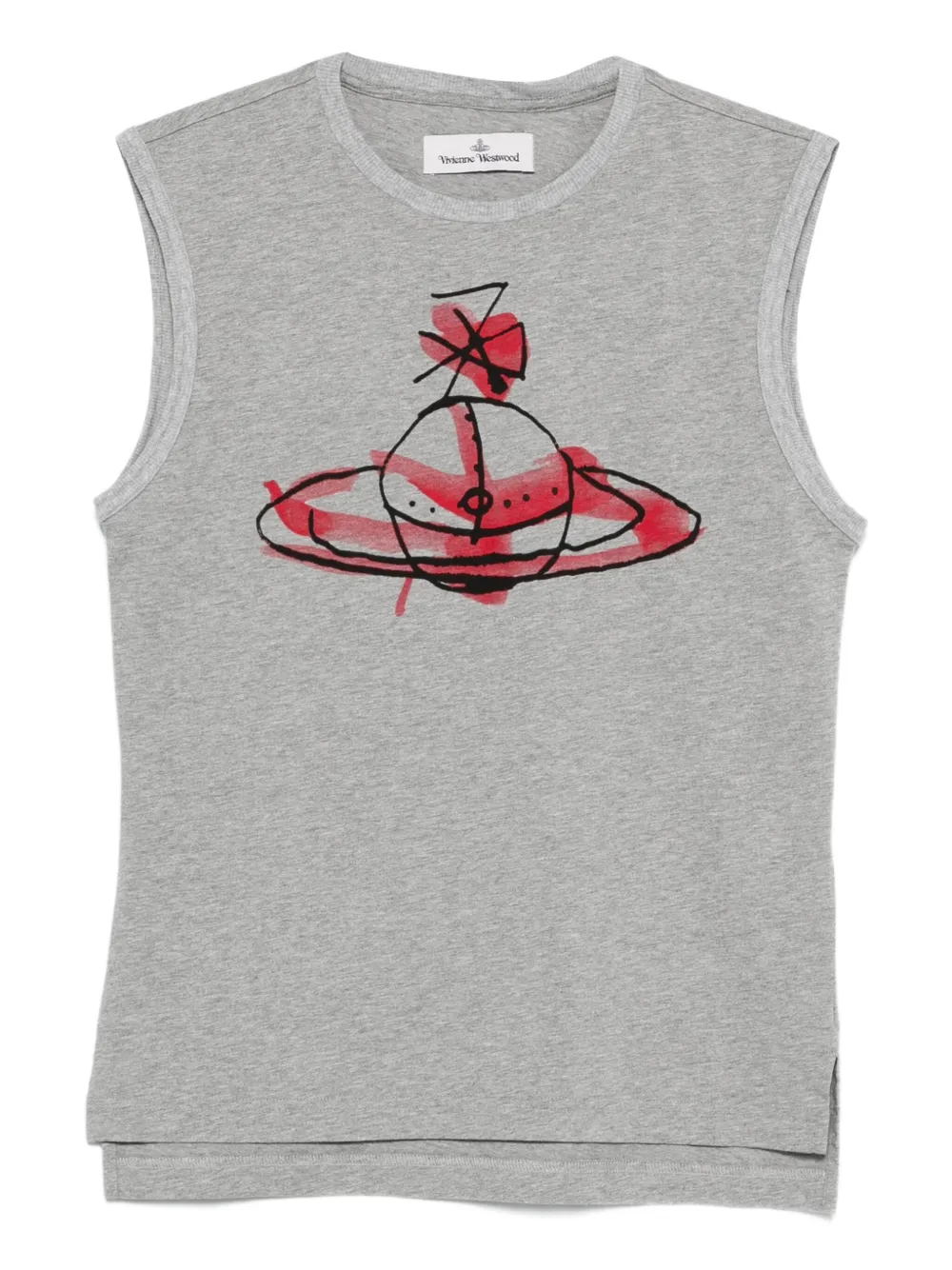 

Топ без рукавов с декором Orb Vivienne Westwood, серый