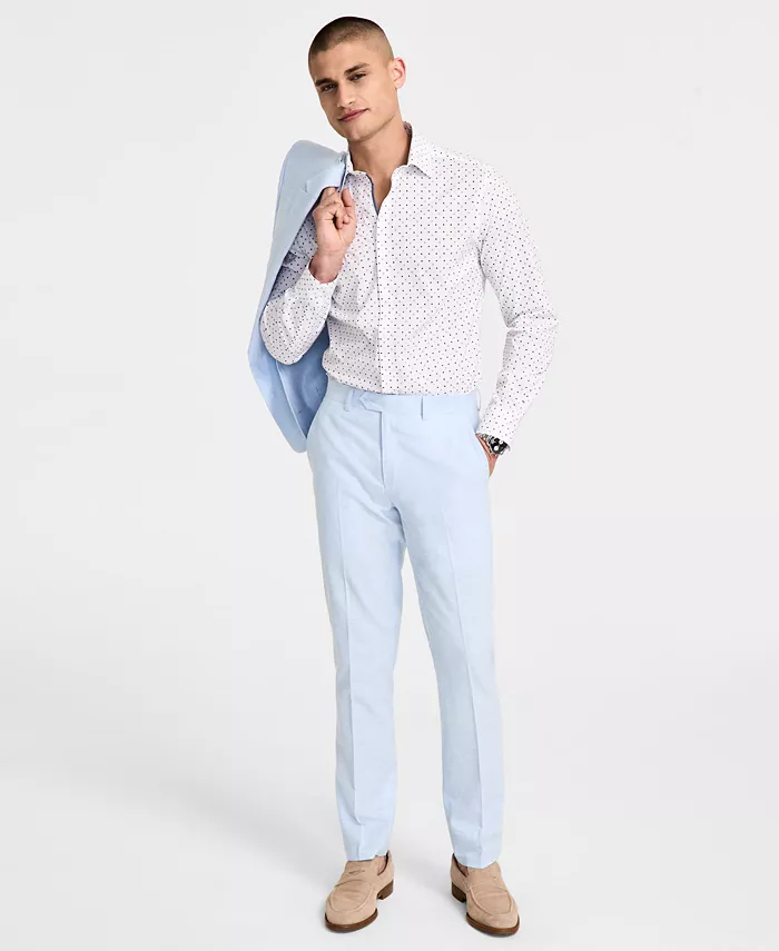 

Мужские брюки Slim-Fit из льна Bar III, синий