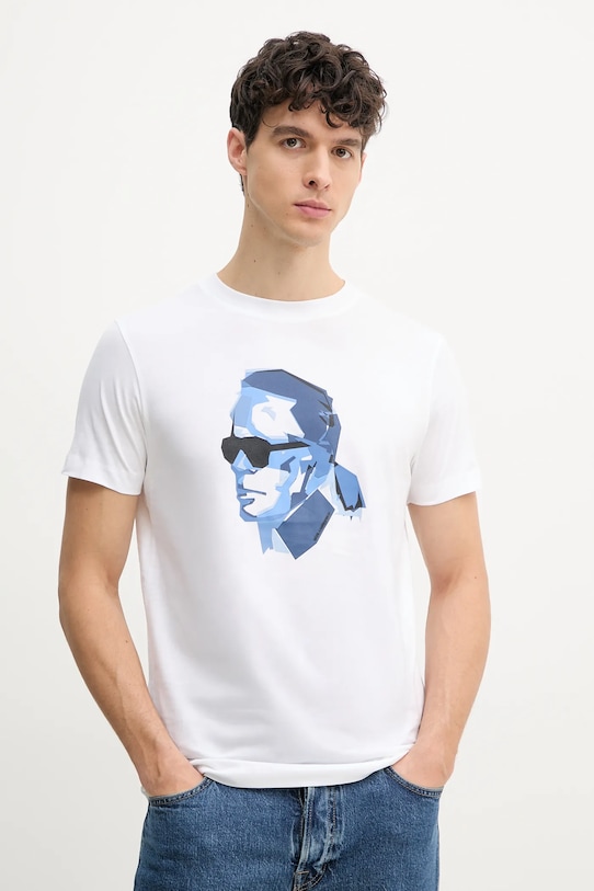 

Хлопковая футболка Karl Lagerfeld, белый