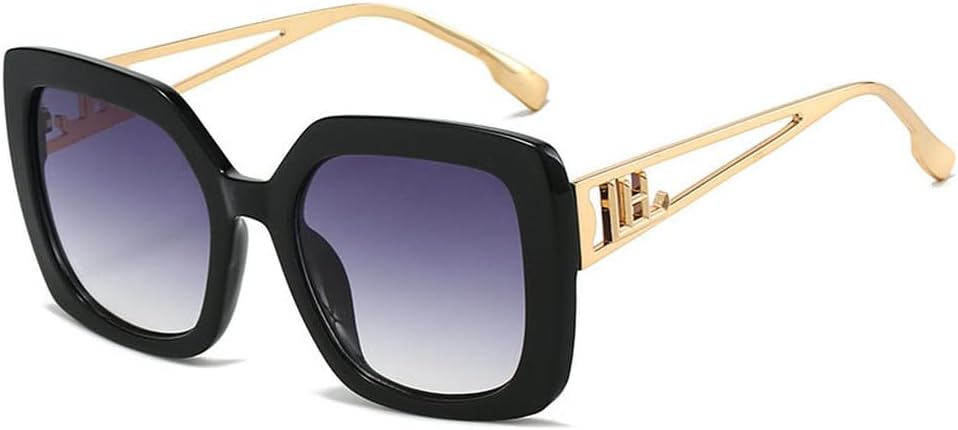 

Женские солнцезащитные очки большого размера с леопардовым принтом, модные мужские и женские, с металлическими дужками, в стиле ретро, ​​роскошные, с зеркальными линзами, защита от УФ-излучения UV400, SUN2646 Generic, Black