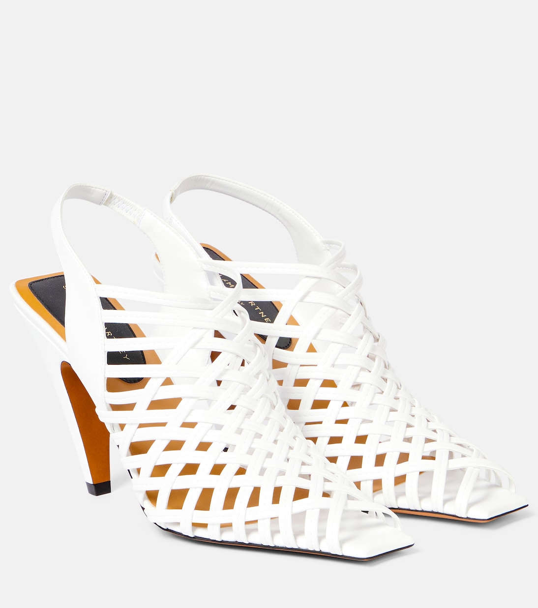 Туфли Stella Spur из искусственной кожи с открытой пяткой Stella McCartney, Pure White