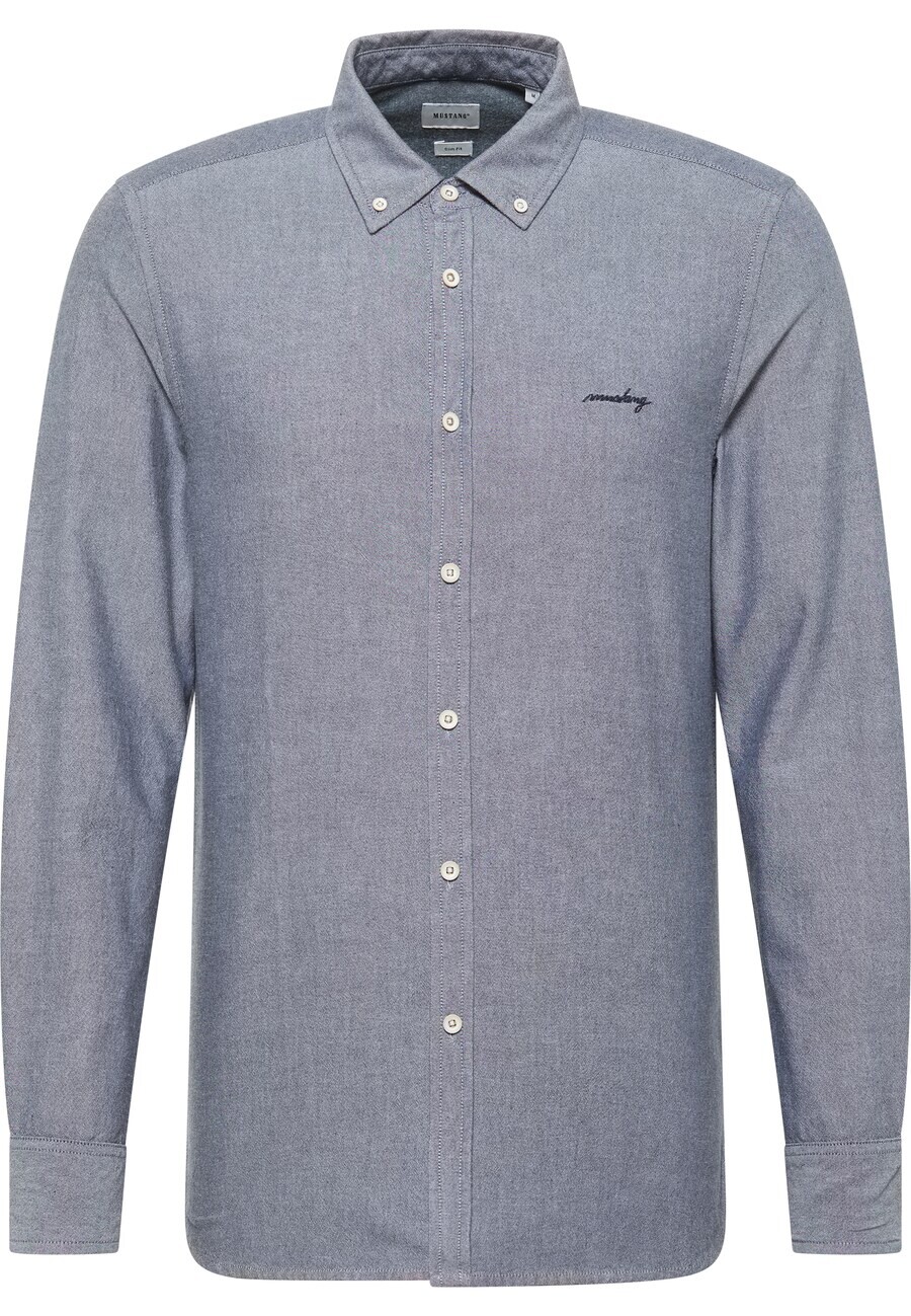 

Повседневная рубашка MUSTANG Comfort fit Button Up Shirt Edinburg, пятнистый синий