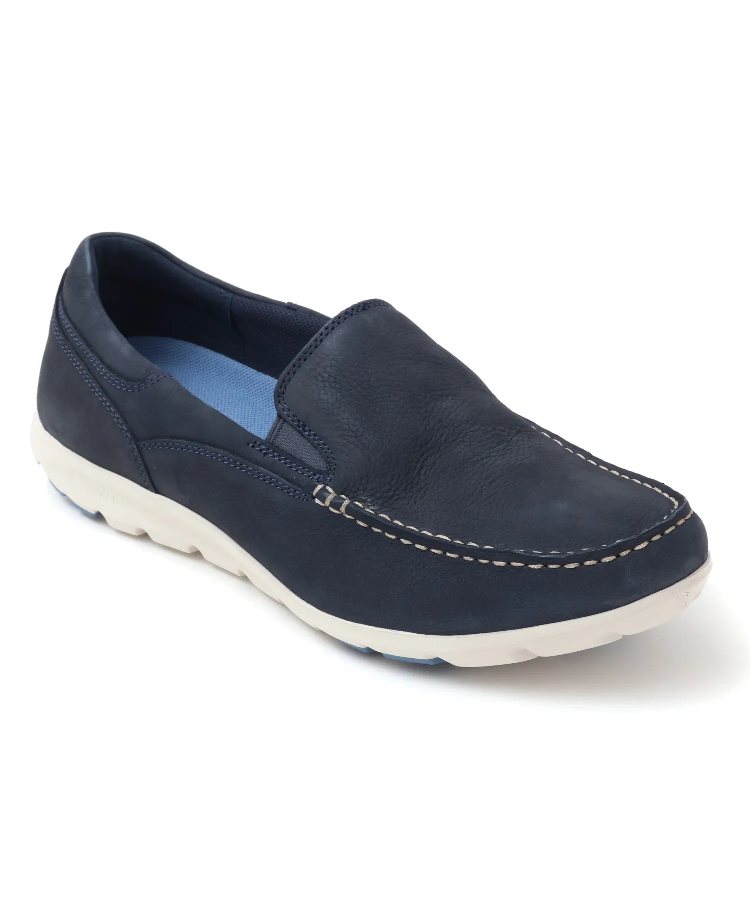 Мужские кожаные лоферы ROCKPORT TruWalk Zero II тёмно-синие — фото 4