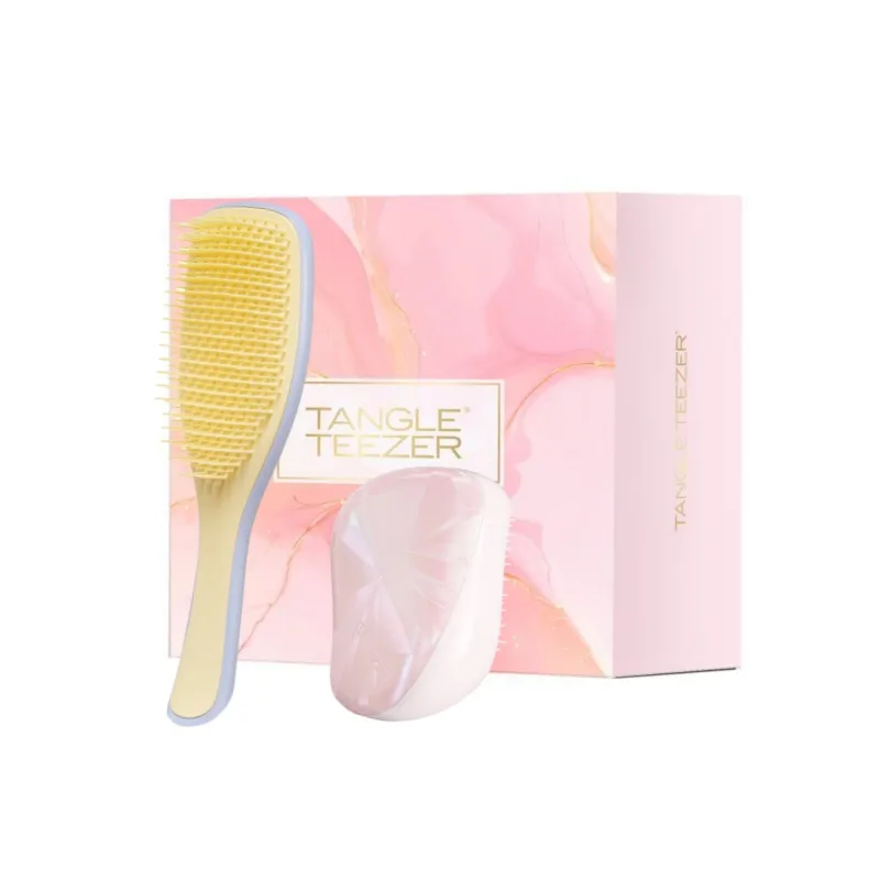 Расческа Princess Comb Lingqiao для пушистых волос без узелков Tangle Teezer, Butter Pudding+Magic Mirror Powder