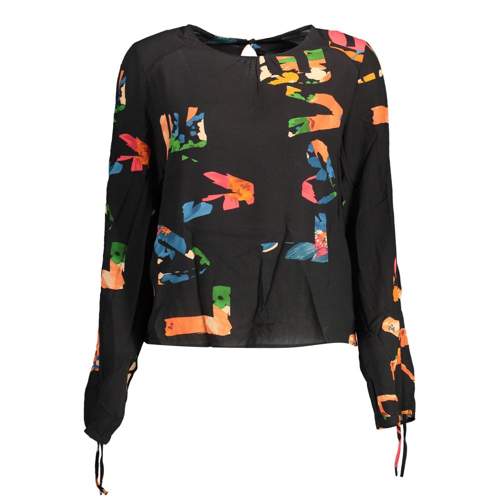 

Черный вискозный женский свитер Desigual