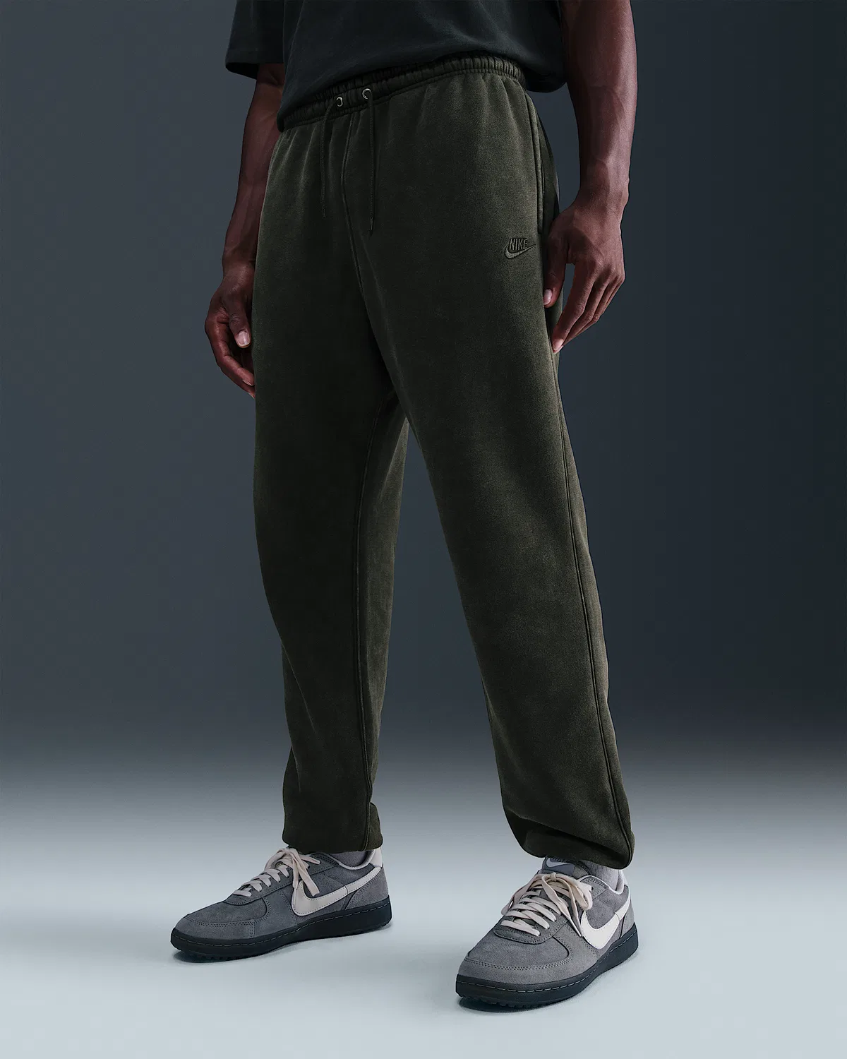 Мужские флисовые штаны Nike Sportswear Club с манжетами, Sequoia/Sequoia — фото 2
