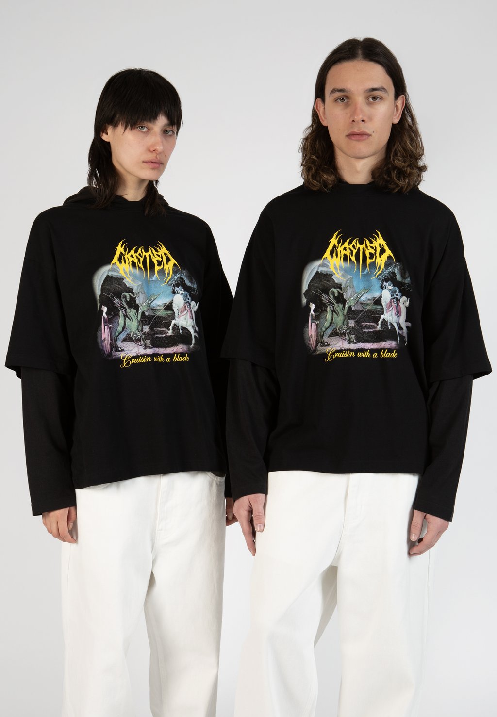 

Лонгслив TALE HOODIE AGE UNISEX Wasted Paris, черный