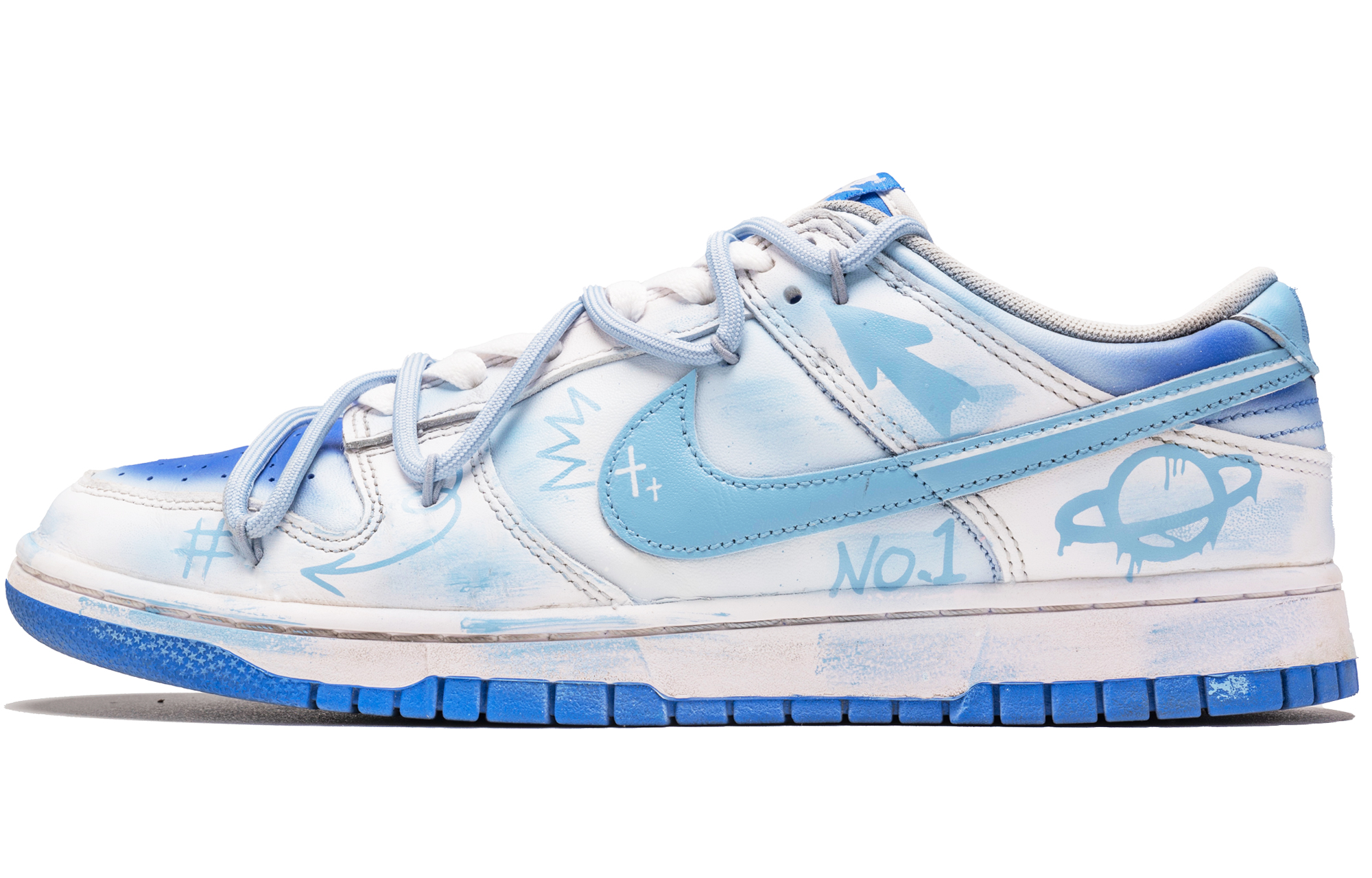 

Nike Кроссовки для скейтбординга Dunk, износостойкие, низкие, мужские, сине-белые