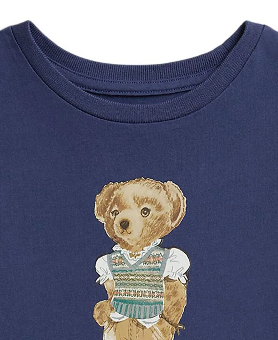 Детское трикотажное платье Polo Bear с короткими рукавами, размеры 2T-6X Polo Ralph Lauren — фото 3