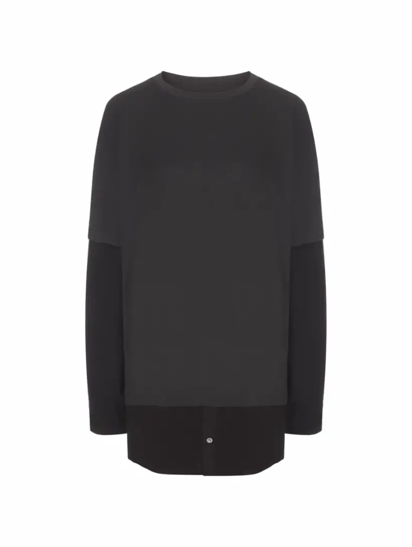 

Футболка с эффектом многослойности MM6 MAISON MARGIELA, черный