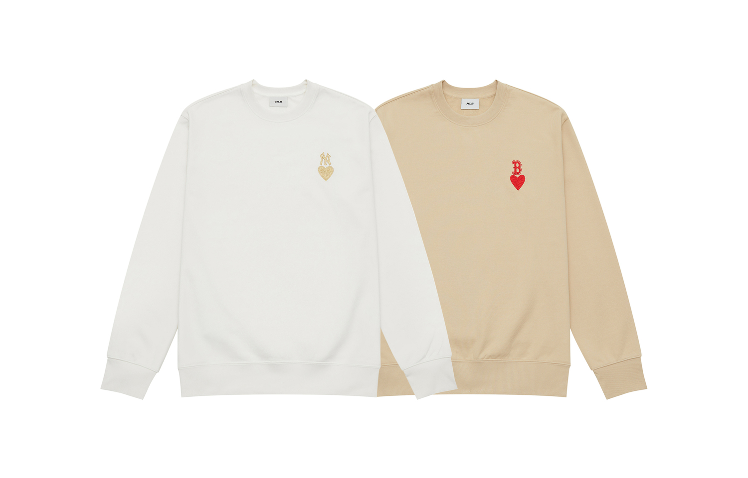 

Нью-Йорк Янкиз Heart 24FW свитшот унисекс 2 шт крем MLB, белый