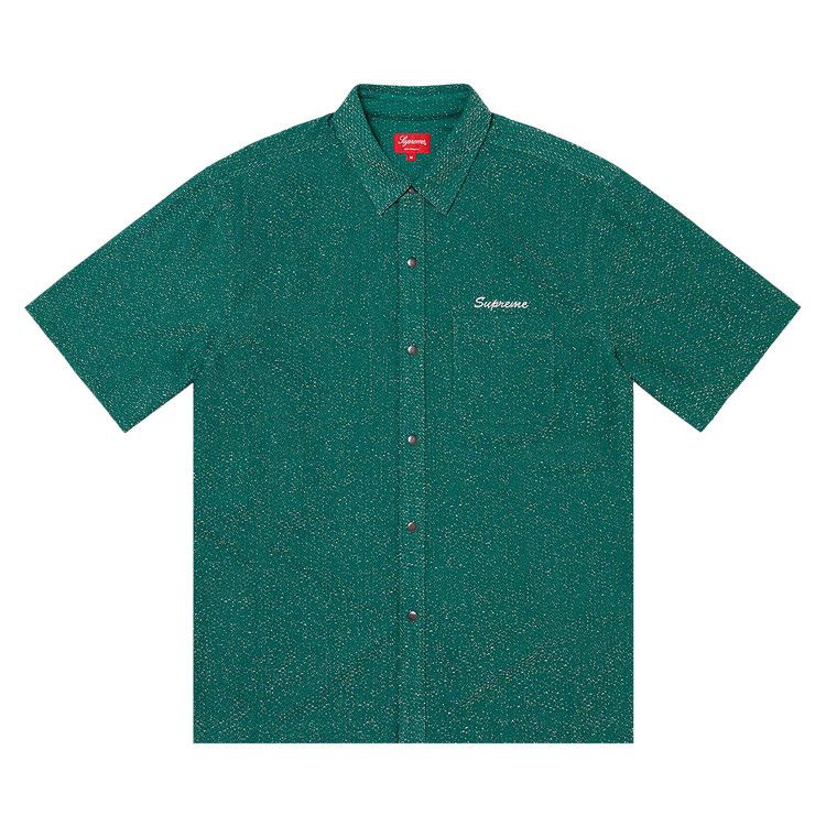 

Рубашка Supreme Lurex Short-Sleeve Shirt, Green