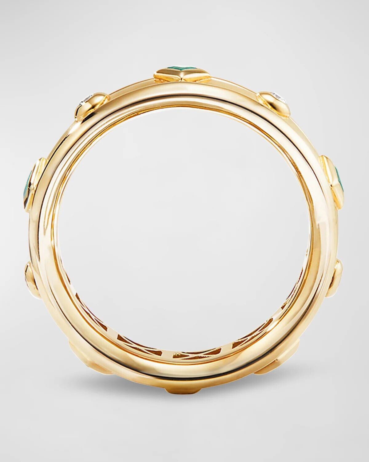 

Кольцо «Современное Возрождение» из 18 карат с бриллиантами David Yurman, цвет Emerald And Diamond