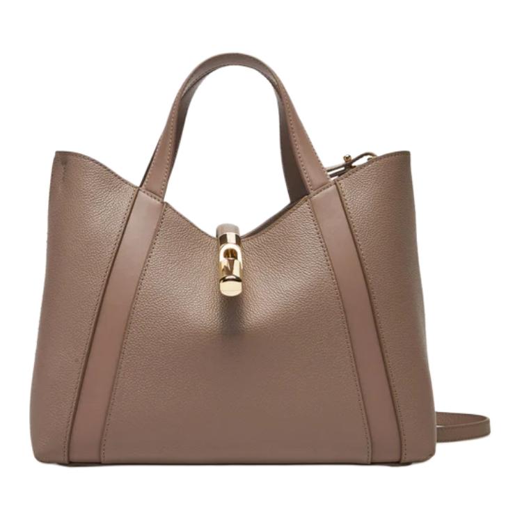 

GOCCIA Кожаная сумка-тоут, шоппер, сумка через плечо, женская сумка Regular Light Umber Furla, basic set (bag+dust bag)