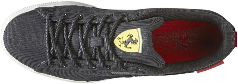 Мужские кроссовки PUMA Scuderia Ferrari Clyde Garage Crews с шнуровкой, повседневные - черные — фото 4