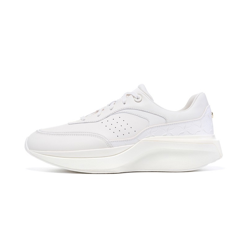 

LI NING 1990, износостойкие, дышащие, увеличивающие рост, низкие повседневные туфли цвета экрю для мужчин LI-NING 1990, Ecru