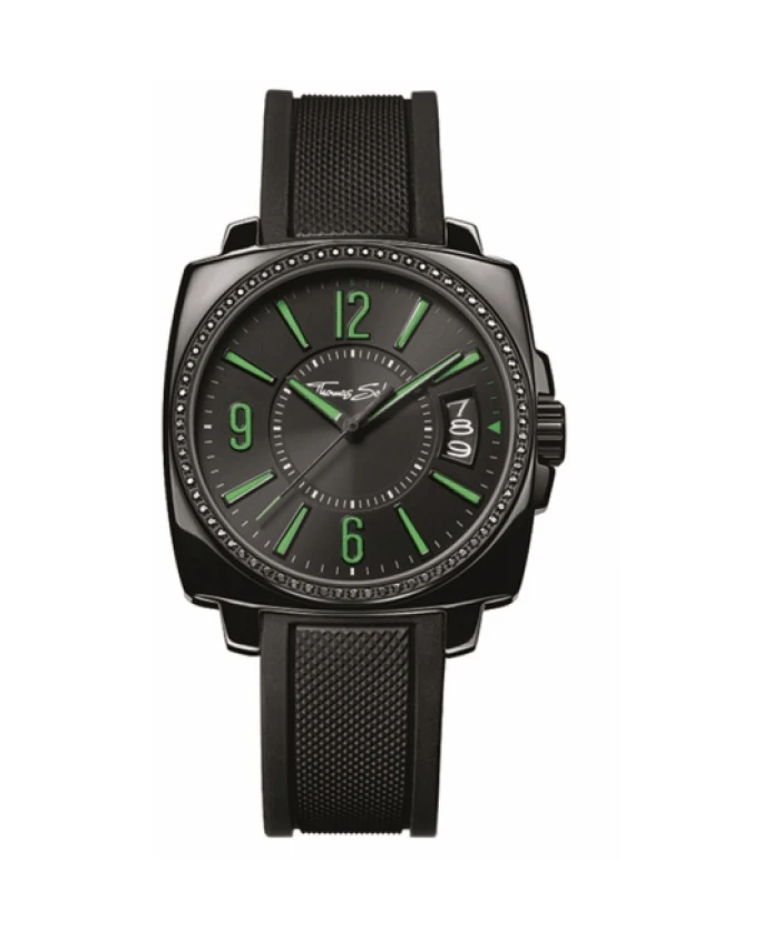 

Силиконовые кварцевые мужские часы Thomas Sabo, черный
