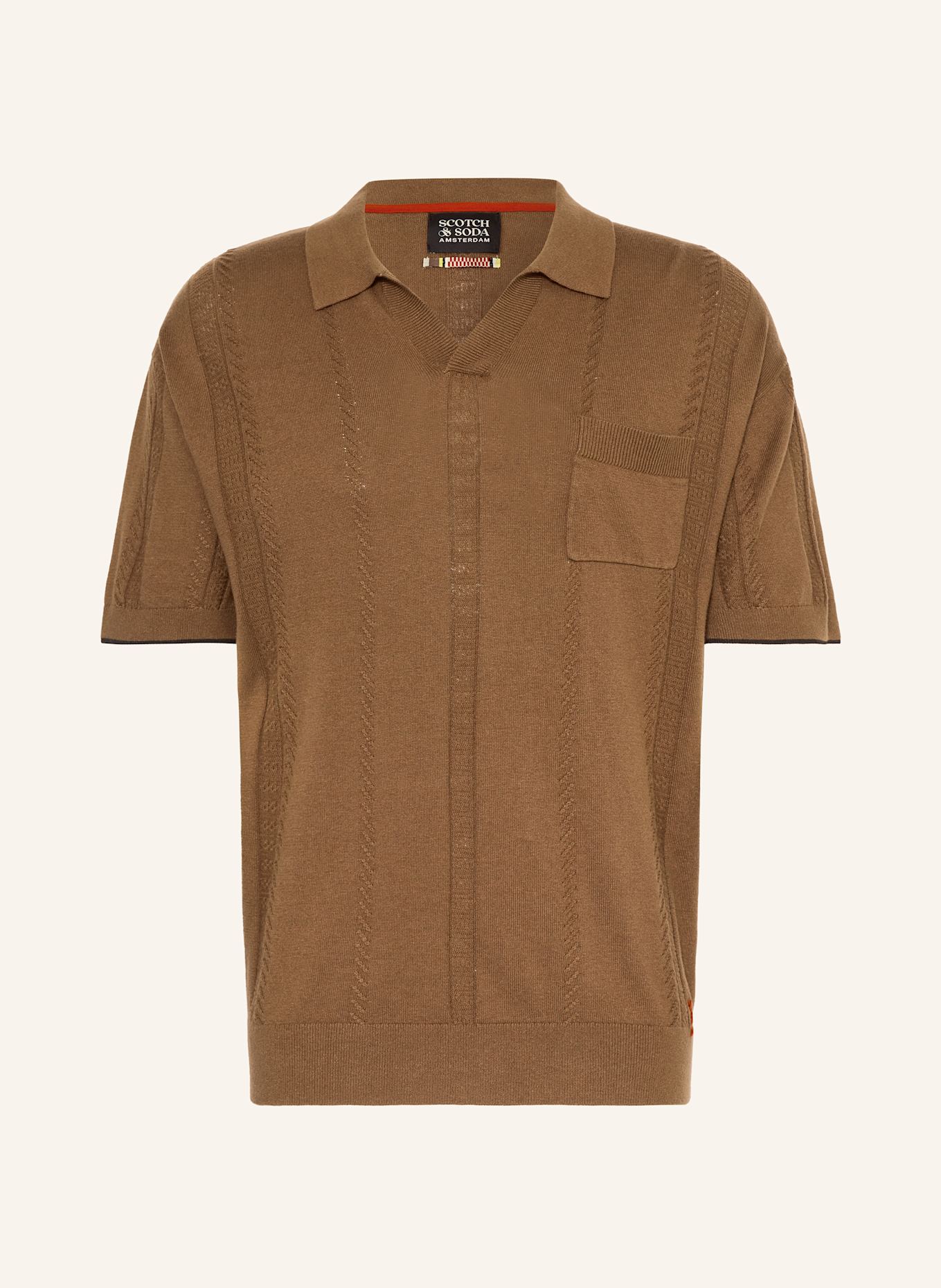 

Трикотажная рубашка поло Scotch & Soda, коричневый
