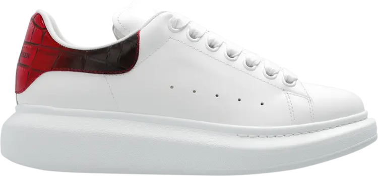 Кроссовки Alexander McQueen Wmns Oversized Sneaker 'Gradient Croc - White Welsh Red', белый