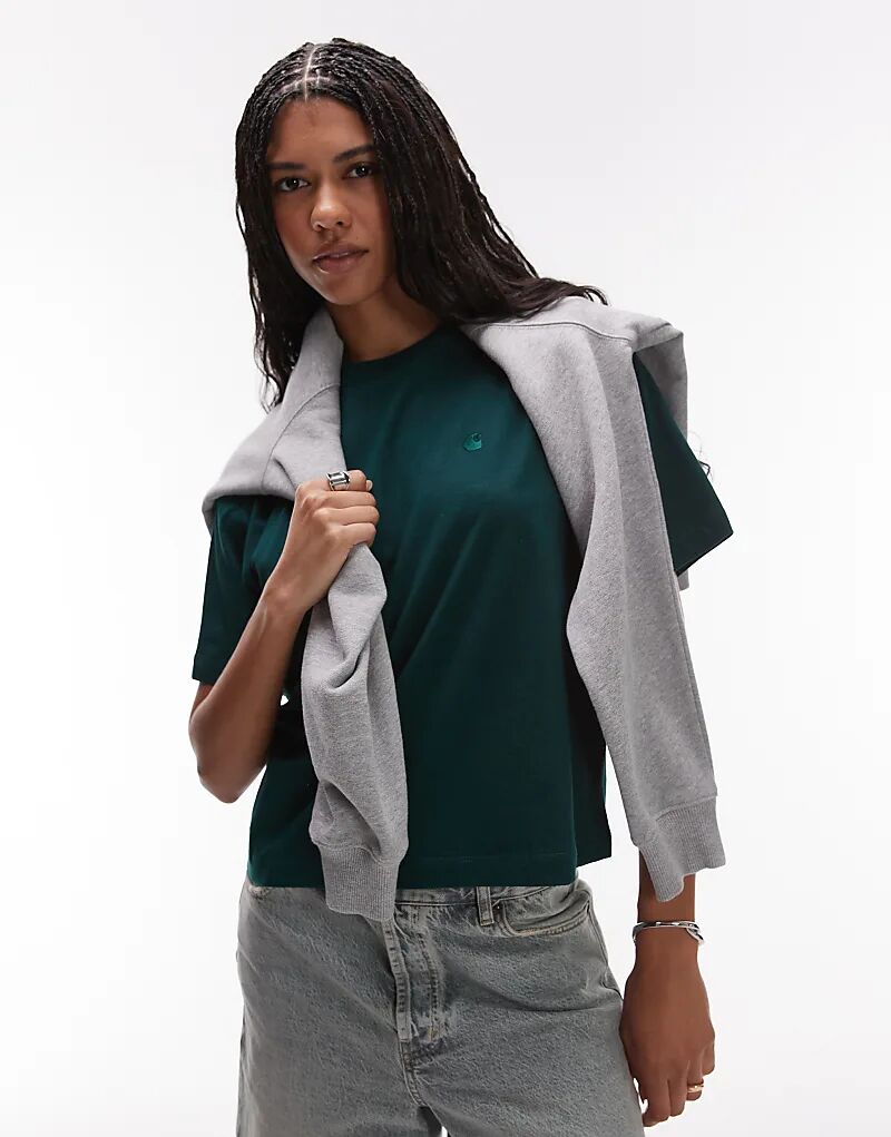 

Футболка с короткими рукавами Carhartt WIP Chester зеленого цвета