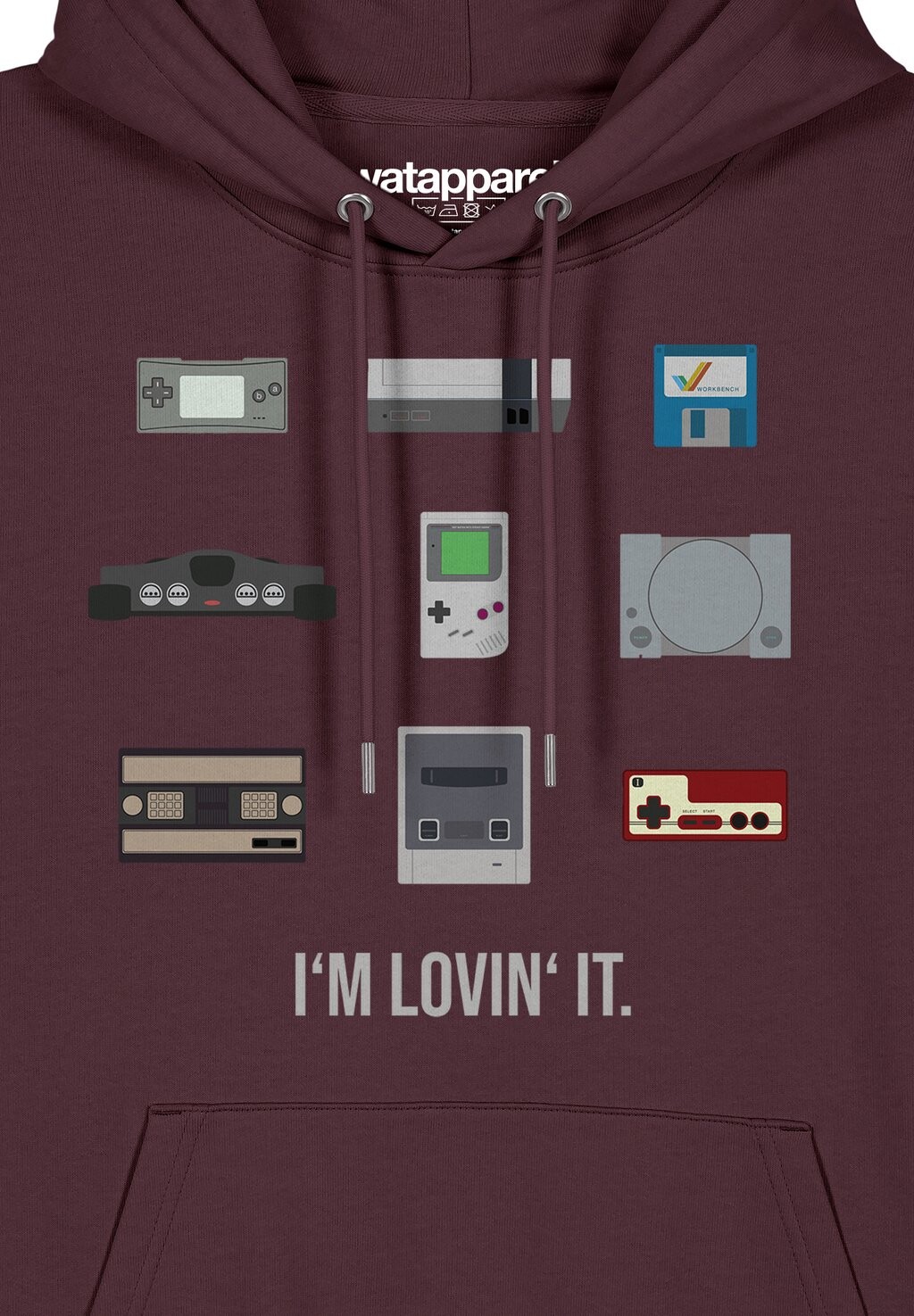 

Толстовка с капюшоном VIDEOGAMES watapparel, темно-красный