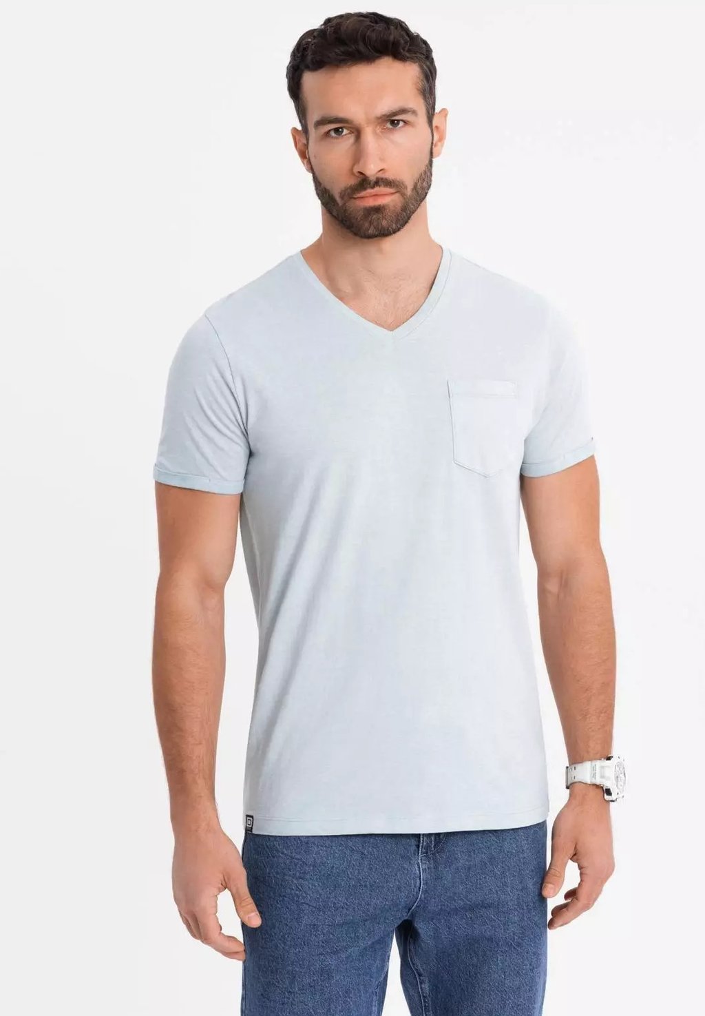 

Базовая футболка V-NECK Ombre, серый
