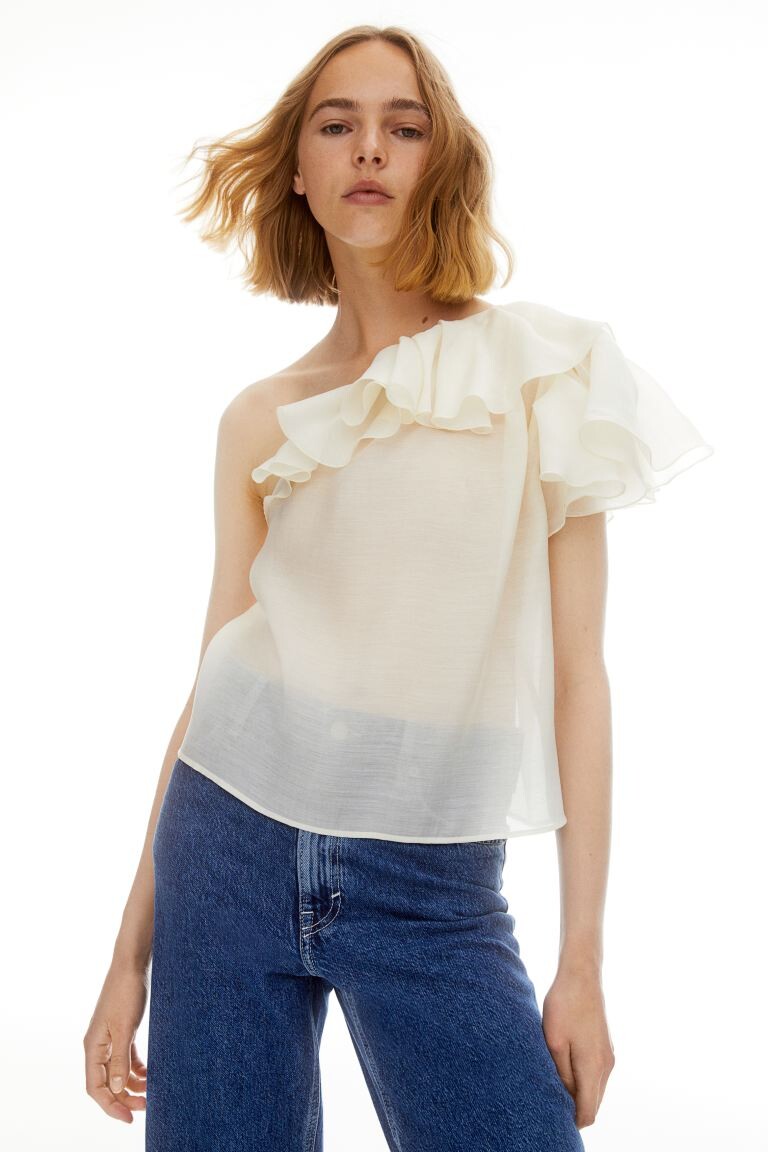

Топ на одно плечо из смеси лиоцелла H&M