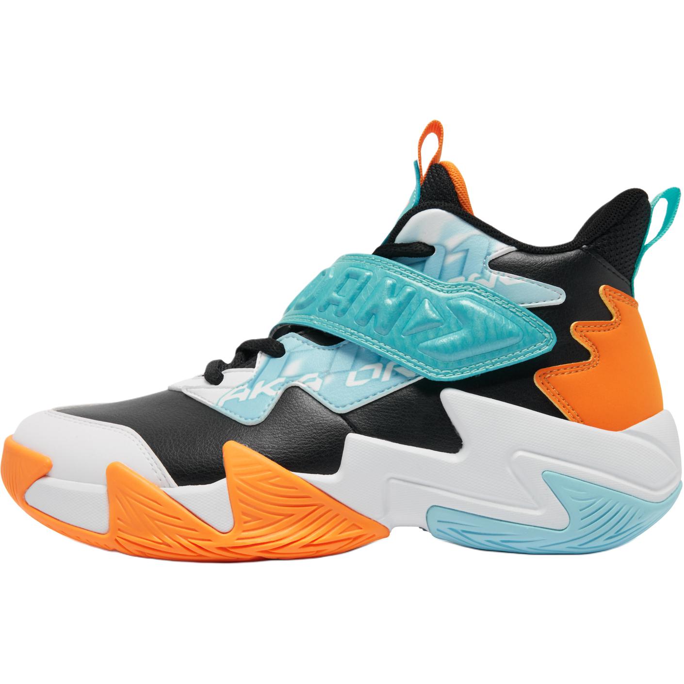 

QIAODAN Нескользящие амортизирующие баскетбольные кроссовки мид-топ для детей Black Blue размер 34-42 подростки