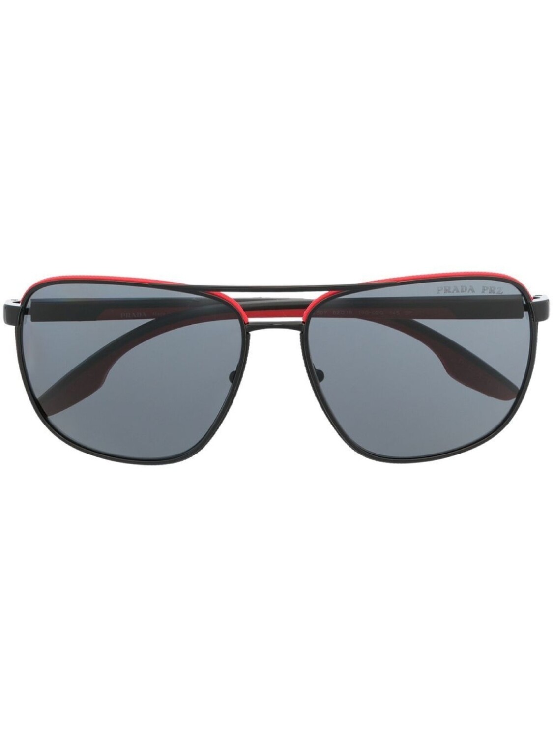 

Солнцезащитные очки-пилоты Prada Eyewear, черный