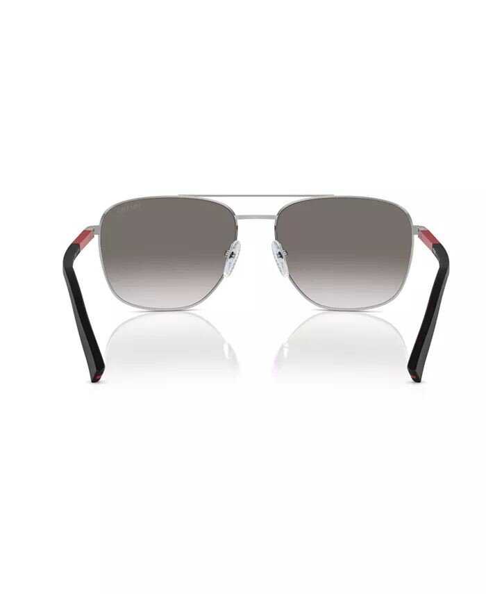 Мужские солнцезащитные очки, PS 54ZS PRADA LINEA ROSSA, серебро — фото 4