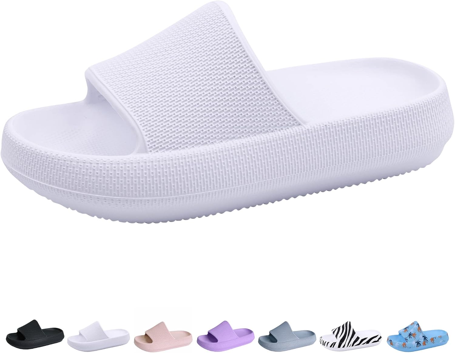 

Шлепанцы для душа и бассейна, мальчики и девочки, удобные тапочки с толстой подошвой Youecci, белый