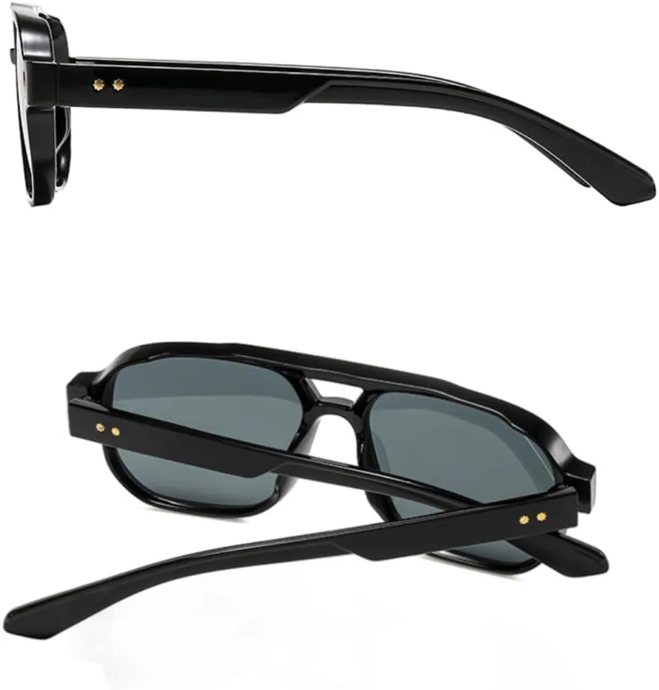 

Солнцезащитные очки для мужчин и женщин - защита UV400 - линзы с двойным леопардовым градиентом для занятий спортом на открытом воздухе и вождения DSVIGF, Grey Black