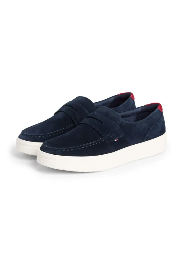 Легкие замшевые гибридные лоферы без шнурков Tommy Hilfiger, Navy Blue — фото 2