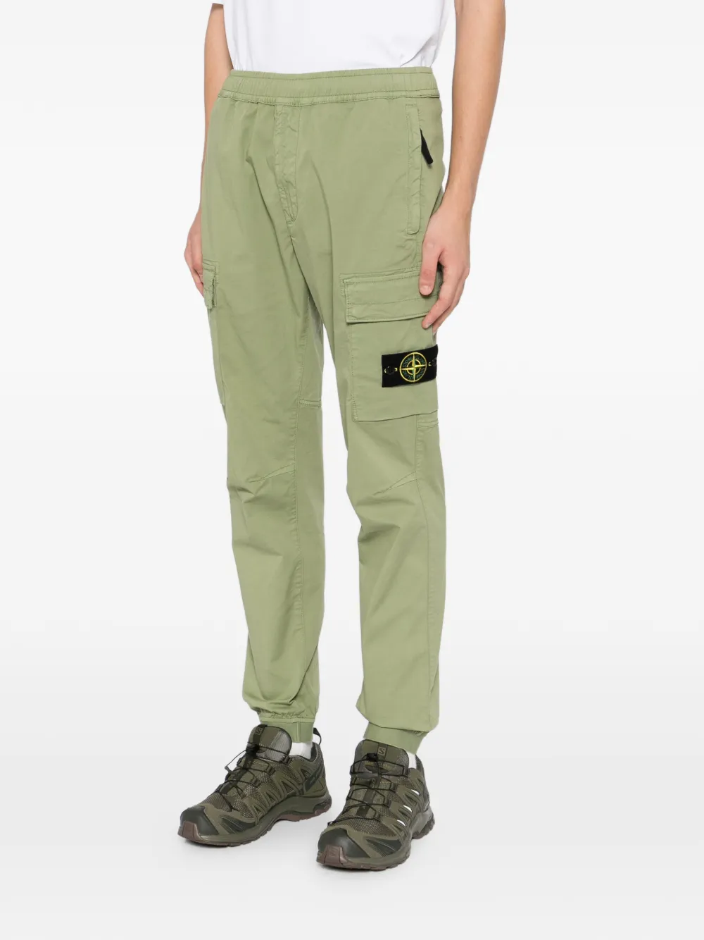 Зауженные спортивные брюки Pantalone Stone Island, зеленый — фото 3