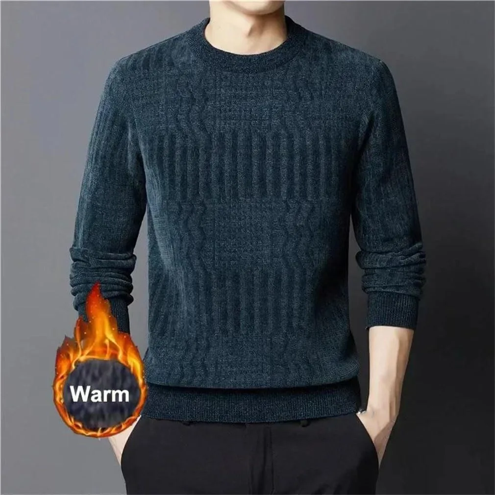 Мужской свитер Slim Casual с круглым вырезом — фото 2