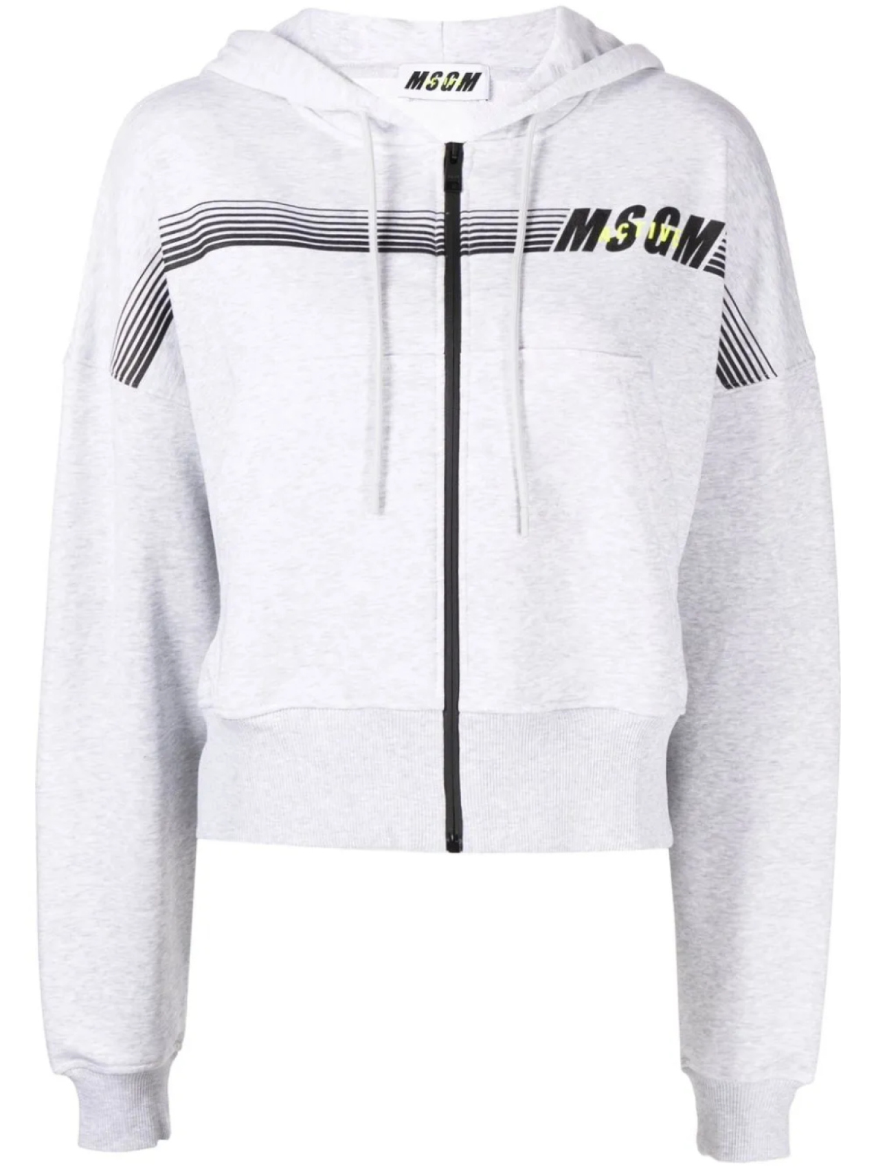 

Худи на молнии с логотипом MSGM, серый