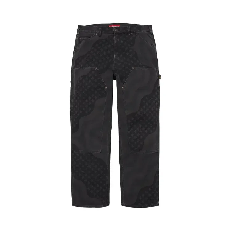 Брюки Supreme Flag Double Knee Painter Pant 'Black'