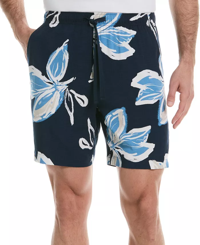 

Мужские шорты с завязками Classic-Fit Tropical Floral, длина 7" Cubavera, синий