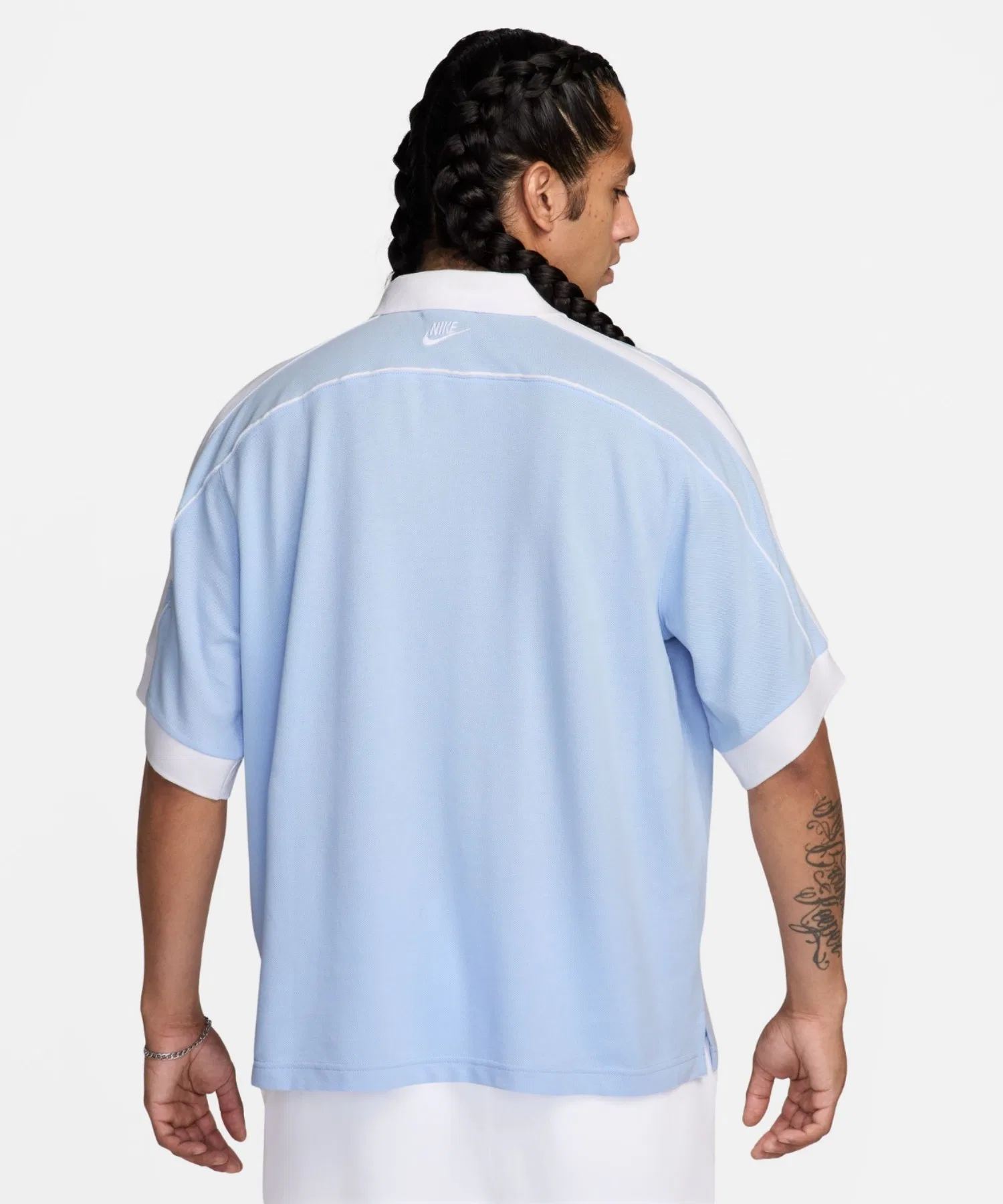 Мужская футболка-поло Nike Sportswear Club с коротким рукавом, увеличенного размера, IF0724-407, водородно-синий. — фото 2