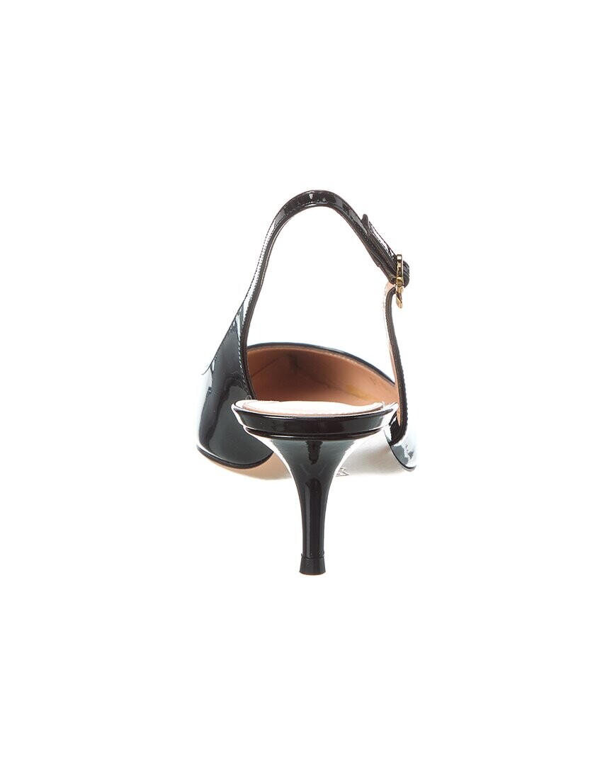 

Патентованные туфли Gianvito Rossi Ribbon Sling 55 с ремешком на пятке, черный