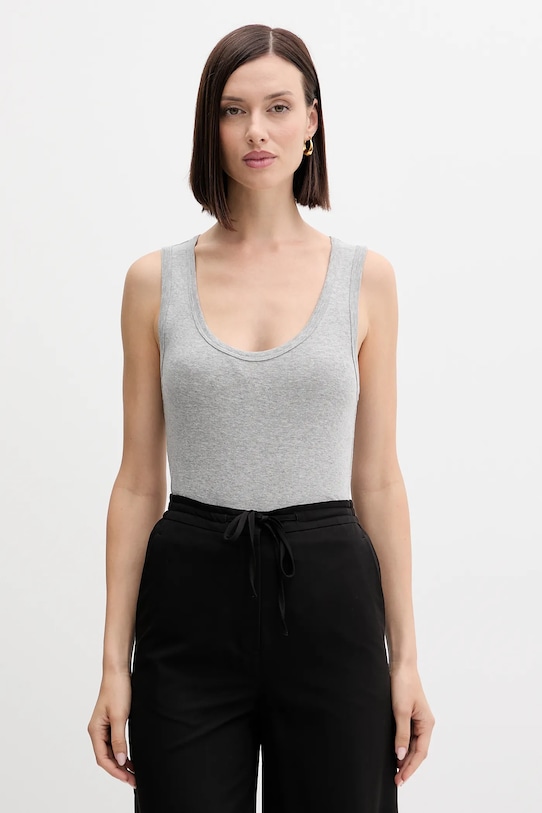 

Хлопковый топ United Colors Of Benetton, серый