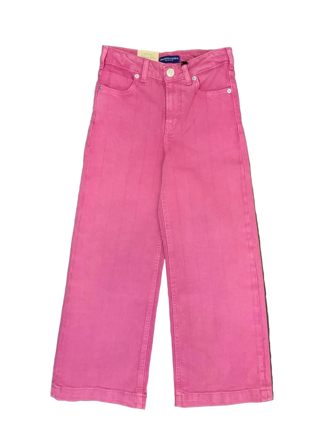 SCOTCH & SODA Девичьи джинсы с широкими штанинами цвета фуксии