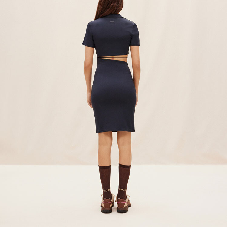 Платье женское Jacquemus x Jacquemus La Robe Polo с короткими рукавами, синий — фото 3
