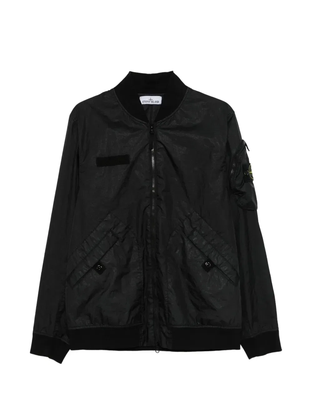 Куртка-бомбер с нашивкой-логотипом Stone Island, черный
