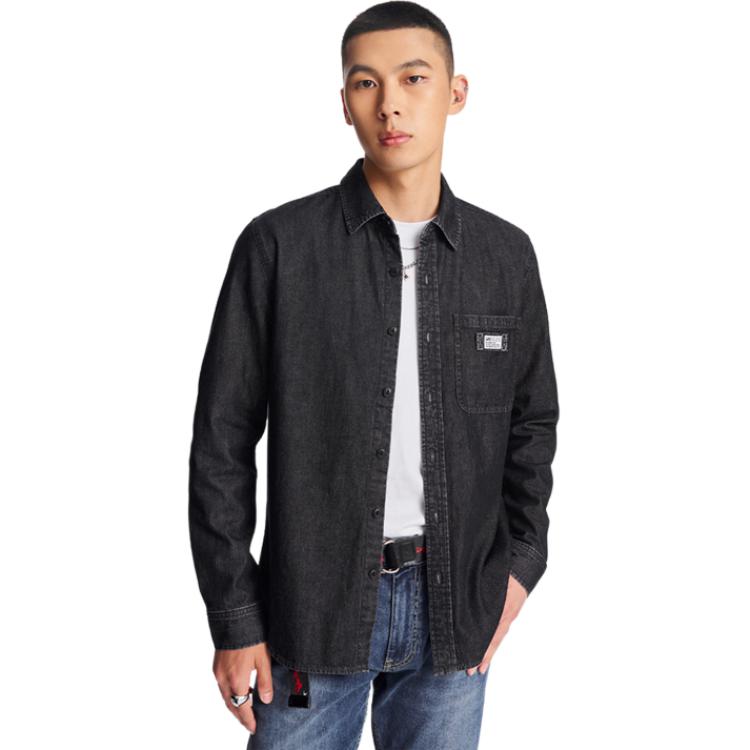 

Lee Джимовая рубашка мужская black