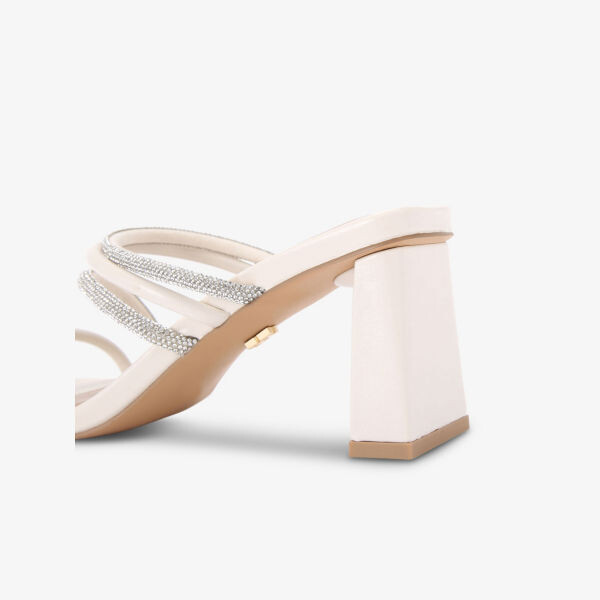 Босоножки из искусственной кожи с декором Sasha Kg Kurt Geiger, белый — фото 3