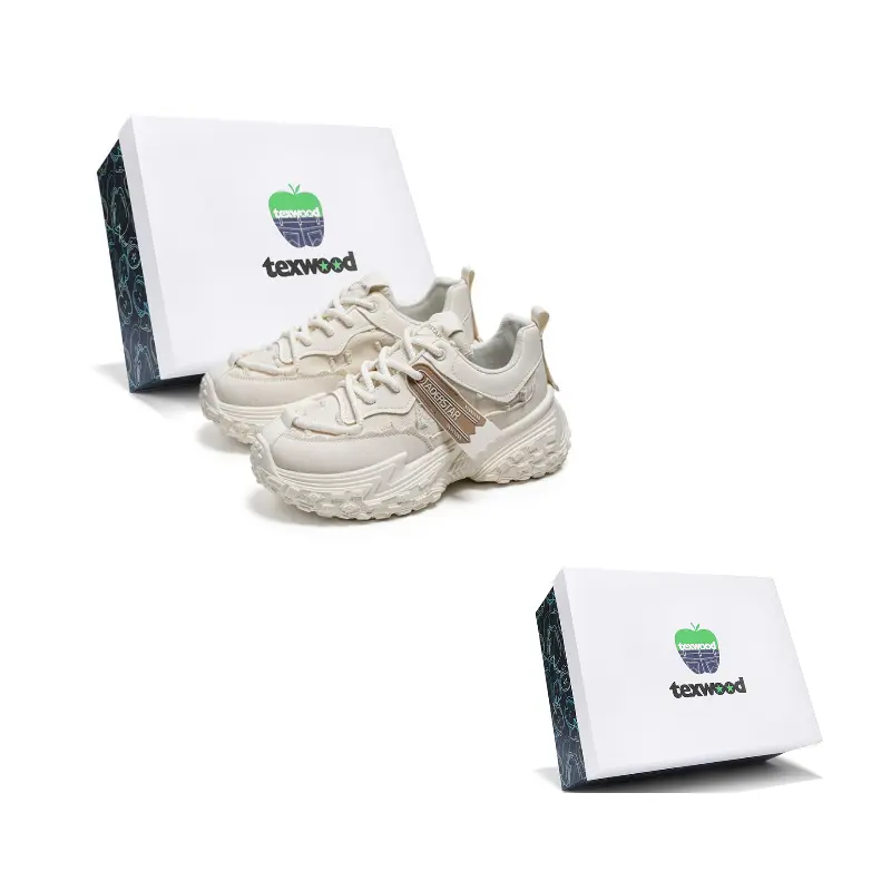 

TEXWOOD Мужские низкие массивные кроссовки Box в бежевом цвете, цвет Beige Box