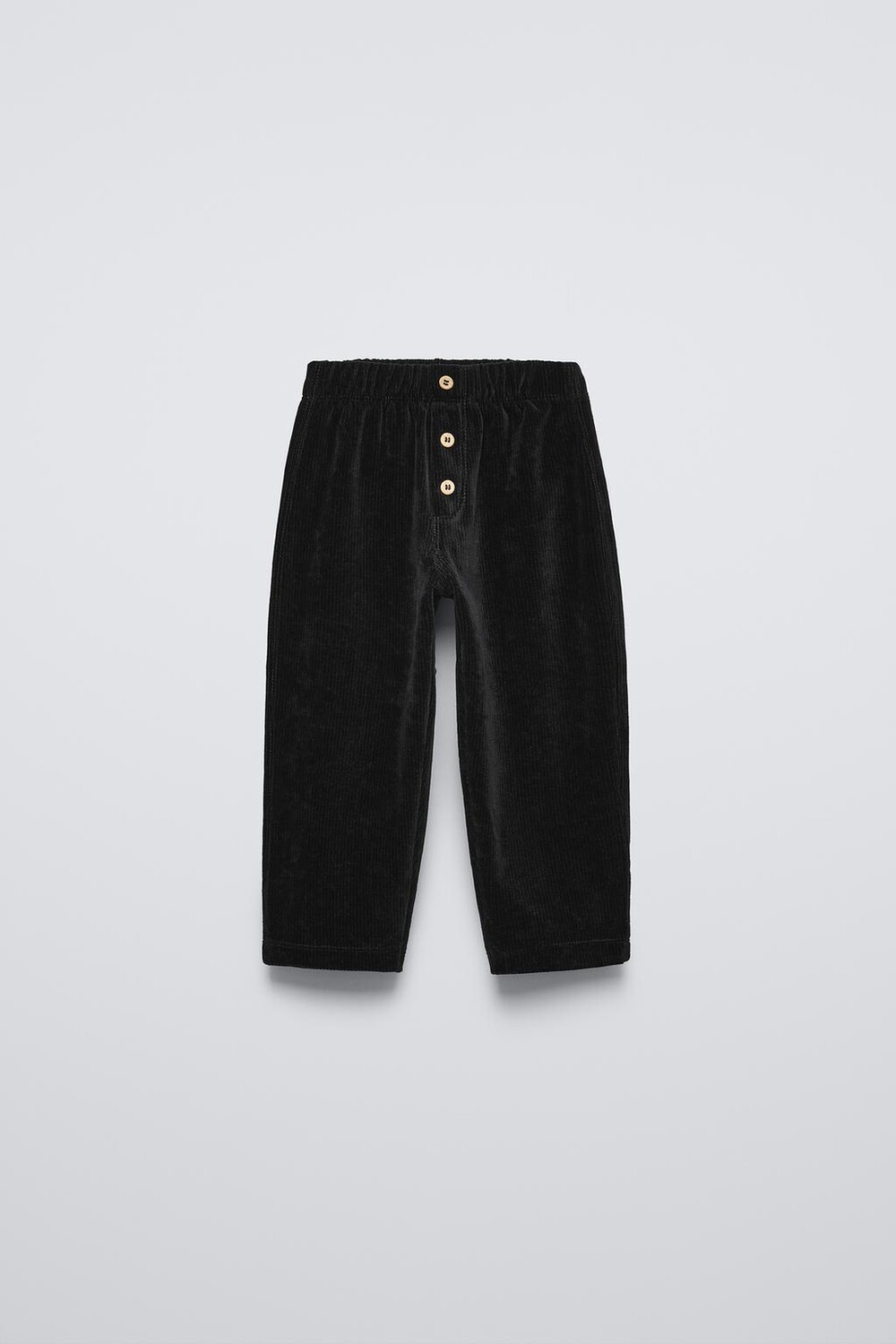 

Брюки из вельвета needlecord ZARA, черный